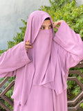 4 Piece Plain Abaya